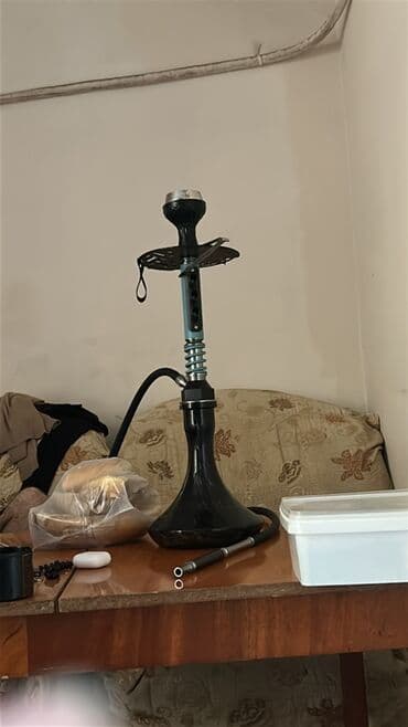 shah qəlyan mağazası qelyan tutunleri və qəlyan satışı: Kalyān (şişə nərgilə) komplekti - Rəng: qara şüşə baza, mavi/göy — 4