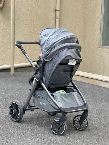 kidilo коляска 3 в 1: Çıxarıla bilən beşikli araba, İşlənmiş, Cins: Oğlan, Yaş: 18-24 ay, Ünvandan götürmə — 2