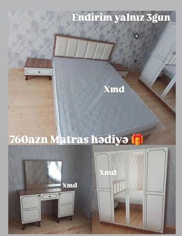 купить трюмо с зеркалом: İkinəfərlik çarpayı, Dolab, Termo, Yeni — 1