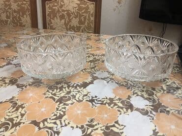 Mətbəx aksesuarları: Xrustal meyvə qabı,biri 20 azn — 2