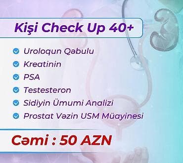 lazer: Tibbi xidmətlər paketi 1) Kişi Check-up – cəmi 49 AZN - Androloqun — 5