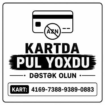 Xidmət: Kart vasitəsilə ianə/dəstək qəbulu Təsvir: - Mətnli bildiriş