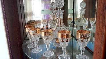 cox gozel sekiller: Şüşə dəst – karafa və badələr - Material: qalın, şəffaf şüşə/kristal — 2