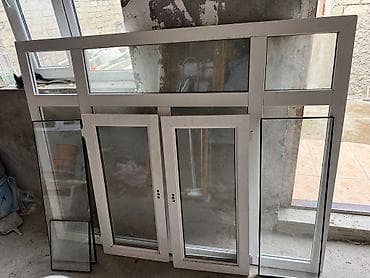 İkiqat şüşə paketi Plastik pəncərə, Еni: 190 sm, Uzunluğu: 150 sm — 1