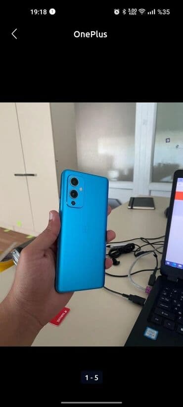 Бусы: OnePlus 9, 128 ГБ, цвет - Синий, Сенсорный, Отпечаток пальца, Беспроводная зарядка — 1