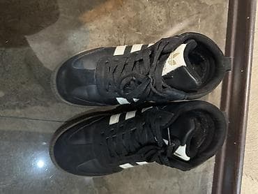 krasovka: İçi mexli Qara rəngli Adidas kişi/kadın idman ayaqqabısı – yüksəkboğaz — 3