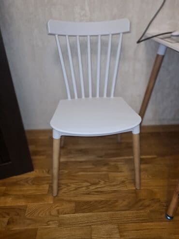 metbex stol stul: Mətbəx üçün, Qatlanmayan, rəng - Ağ Stul — 1