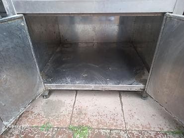 restoran havalandırma: Paslanmayan poladdan peşəkar iş masası – mərmər üstlü - Material — 3