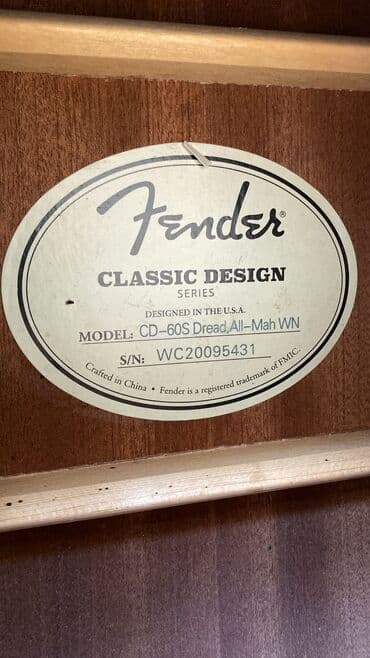 Akustik gitaralar: Akustik gitara, Fender, 6 sim — 6