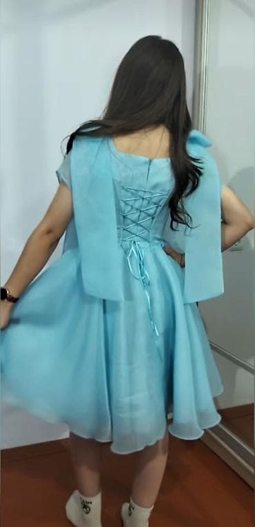 Ev və bağ: ​Zərif Mavi Rəngli Ziyafət Donu – Yeni kimi! ​Təsvir:Son zəng üçün — 3