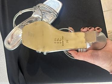 yaz basanoşkalar: Ölçü: 38, rəng - Gümüşü, Yeni — 1