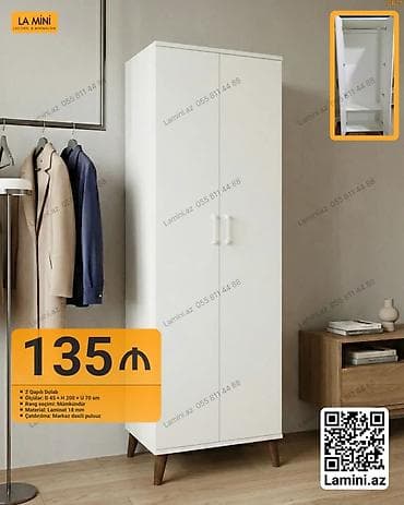 2 qapılı, Ağ, Digər material, Açılan, Düz dolab lalafo.az -da 2 qapılı, Ağ, Digər material, Açılan, Düz dolab