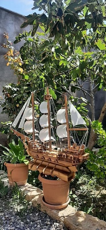 gəmi maketi: Əl işidi qoz agacinan yigilib — 2