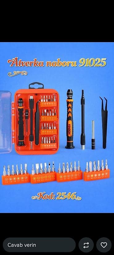 nabor dəsti: Atverka (vidalı tornavida) dəsti – Model 91025 Kod: 2546 - Kompakt — 1