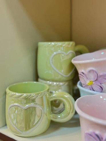 panel örtüyü: Fincanlar, rəng - Yaşıl, Keramika — 1