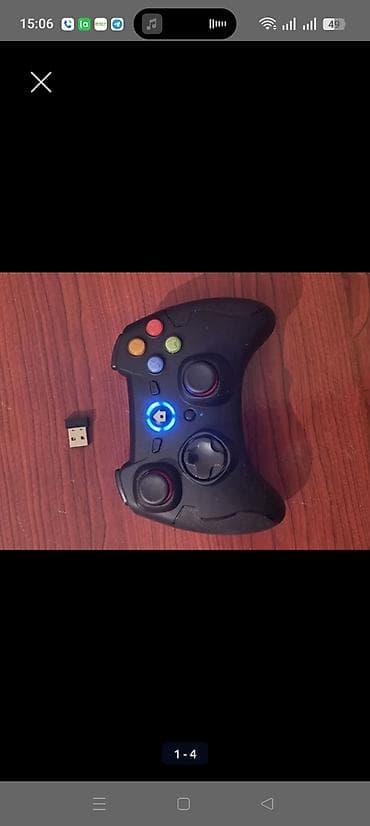 xbox 360 pult: Simsiz oyun joystick-i + USB nano qəbuledici - 2.4 GHz simsiz — 1