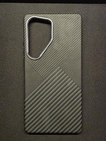 Мобильные телефоны и аксессуары: Samsung S25 Ultra üçün karbon lifli teksturalı və MagSafe dəstəkli — 1