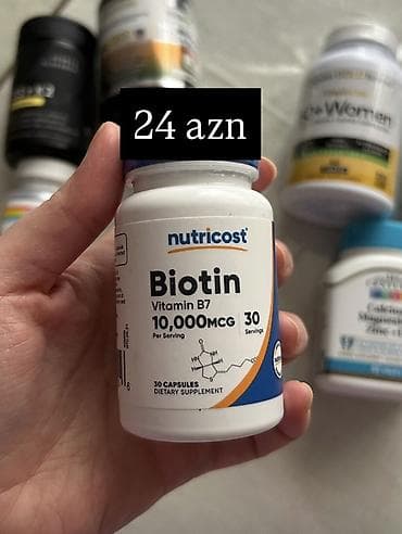 Nutricost Biotin (Vitamin B7) – 10,000 mcg - Gündəlik porsiyada 10,000 — 1