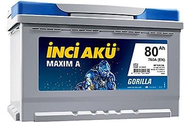 texnikalar: Inci Akü, 80 ah, Orijinal, Türkiyə, İşlənmiş — 1