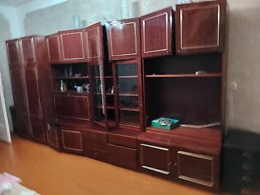 taxta dolab: 3 qapılı, Siyirməli, Qəhvəyi, Digər material, Açılan, Düz dolab — 9