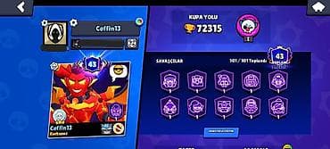 ** FULL HESAB SATILIR** 🔥 📊 Kupa: 72.000+ 👥 Brawler: 101/101 (hamısı