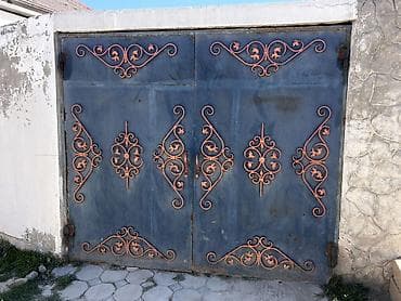 qar kuresi: Dəmir Həyət darvazası, Yana açılan, Mexaniki, rəng - Mavi — 6