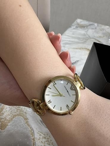 saat desti: İşlənmiş, Qol saatı, Emporio Armani, rəng - Qızılı — 7