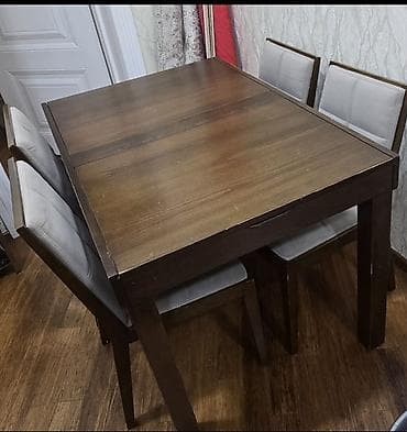 Mətbəx üçün, Açılan, Dördbucaq masa, 4 stul lalafo.az -da Mətbəx üçün, Açılan, Dördbucaq masa, 4 stul
