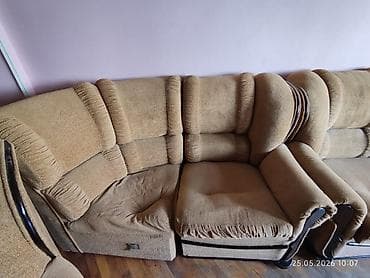 Klassik mebel dəsti - Yumşaq mebel: 1 böyük künc divan + 2 geniş