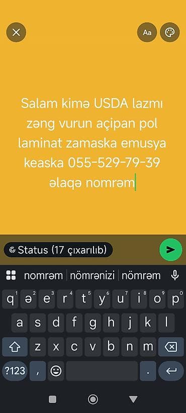 USDA, açılan pol, laminat döşəmə, zamaska (şpaklyovka), emulsiya