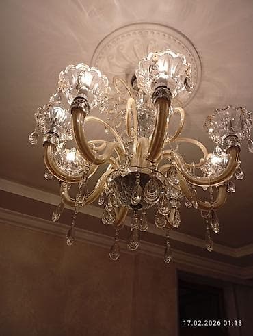 Çılçıraq, 10 və daha çox lampa, Xrustal