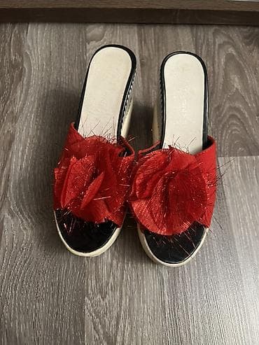 şlapa: Tərliklər, Ölçü: 39, rəng - Qırmızı, İşlənmiş — 2