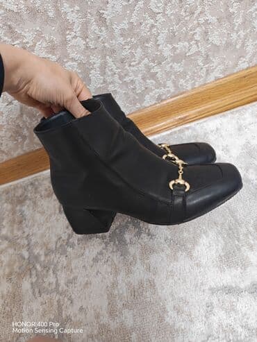 Мужская одежда: Сапоги, Размер: 39, цвет - Черный, Б/у — 8