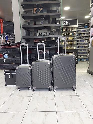 Çamadanlar: Sərt korpuslu səyahət çamadan dəsti – 3 ölçü - Rəng: tünd boz/grey - — 1