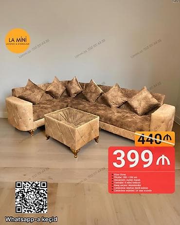 Divanlar: Künc divan, Açılan, Bazalı, Parça, Şəhərdaxili pulsuz çatdırılma — 1