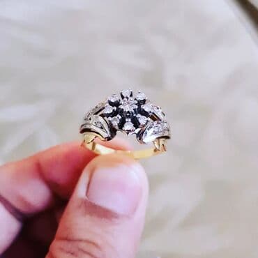 qızıl üzüklər qiymətləri 2022: Toy, Üzük, Sarı qızıl, 750 Əyar, Brilyant, 0.26-0.50 Karat — 2