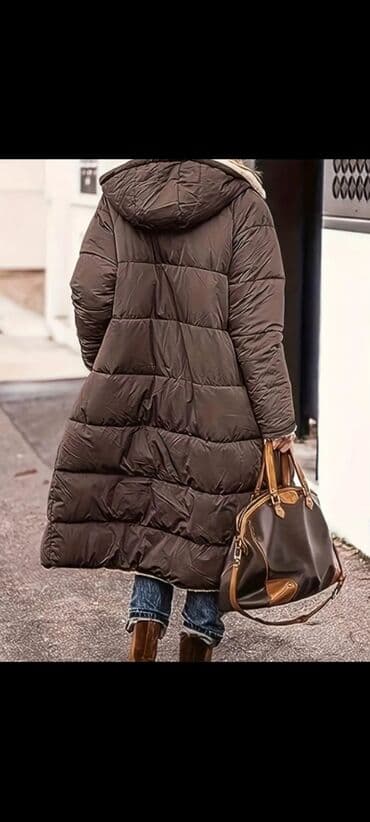 ucuz paltolar: İsti qış dəsti: çevrilə bilən kapüşonlu uzun palto və qısa çəkmələr - — 3