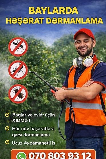Zərərvericilərə qarşı mübarizə aparatları: Dezinfeksiya və həşərat dərmanlama xidməti - Ev, ofis və müxtəlif — 3