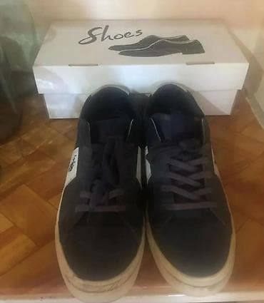 ayaqqab: USPA kişi krossovkaları - Rəng: tünd göy (navy) üst, ağ yan panel və — 1