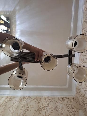 lyustralar 2022: Çılçıraq, 5 lampa, Metal — 4