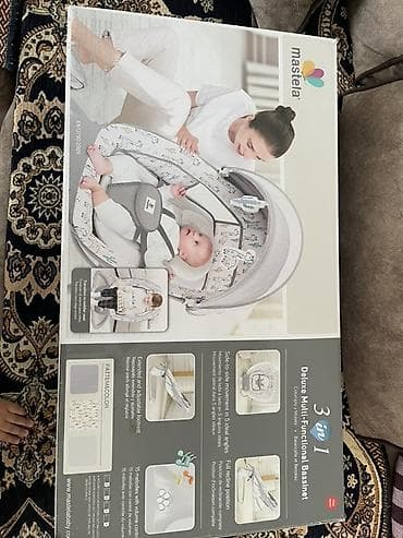 Mastela 3-in-1 Deluxe Multi-Functional Bassinet – beşik/laylay-kreslo lalafo.az -da Mastela 3-in-1 Deluxe Multi-Functional Bassinet – beşik/laylay-kreslo