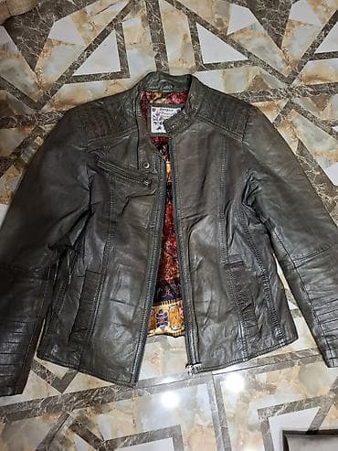 kurtka turkce: Куртка женская из натуральной кожи.размер м.цвет хаки — 1