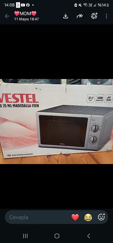 Mikrodalğalı soba Vestel, Ayrıca dayanan, rəng - Boz, Yeni