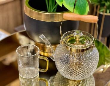 caynik: Yeni, rəng - Qızılı, Dəm caydanı — 10