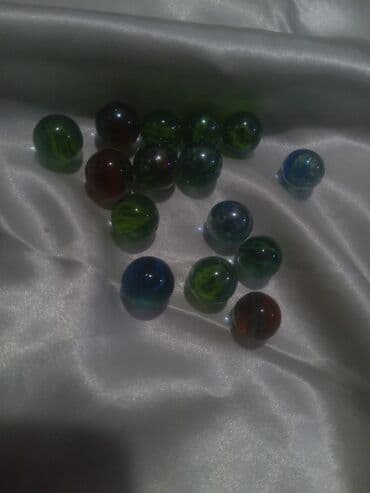 Şahmatlar: Şüşə bilyard topları (klassik “mərmi”lər) - Material: şəffaf şüşə - — 3