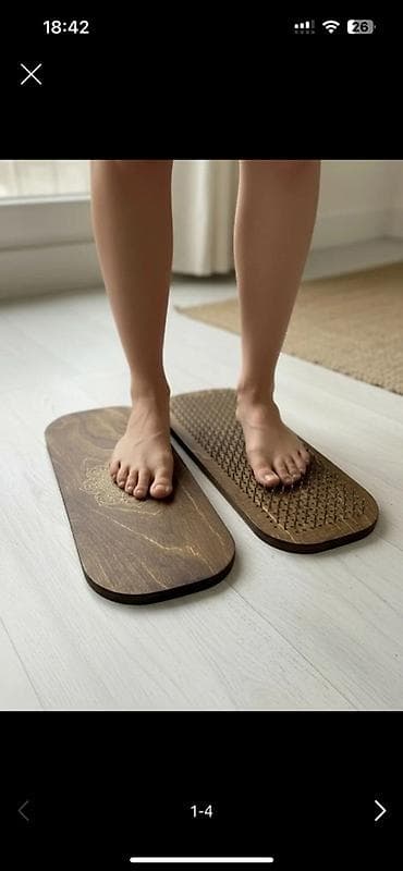 masaj kireslosu: Sadhu taxtaları (cüt) - Material: təbii ağac, hamar cilalanmış səth; — 3