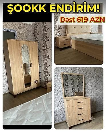 Yataq otağı mebel dəsti – təbii ağac teksturalı, müasir minimalist lalafo.az -da Yataq otağı mebel dəsti – təbii ağac teksturalı, müasir minimalist