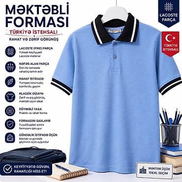 Məktəbli forması: Məktəbli forması – Türkiyə istehsalı • Lacoste (pike) parça – yüksək — 1