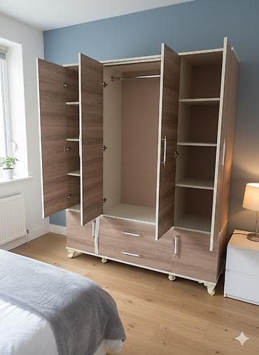 Yeni, 4 qapılı, Siyirməli, Digər material, Açılan, Düz dolab — 2