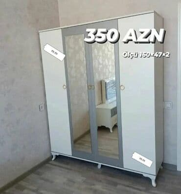 metbex eşyaları: Yeni, Açılan, 4 qapılı Düz dolab, Qarderob, paltar dolabı, Azərbaycan — 1